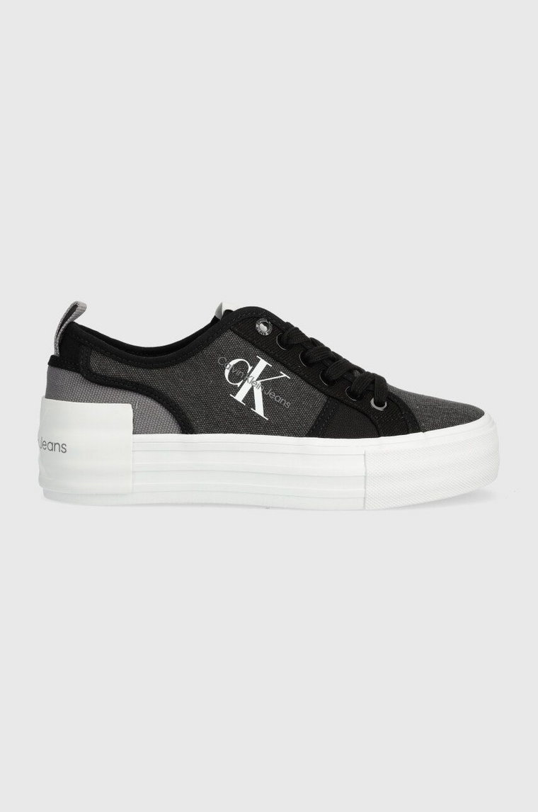 Calvin Klein Jeans tenisówki BOLD VULC FLATF LOW CS ML BTW damskie kolor czarny YW0YW01412