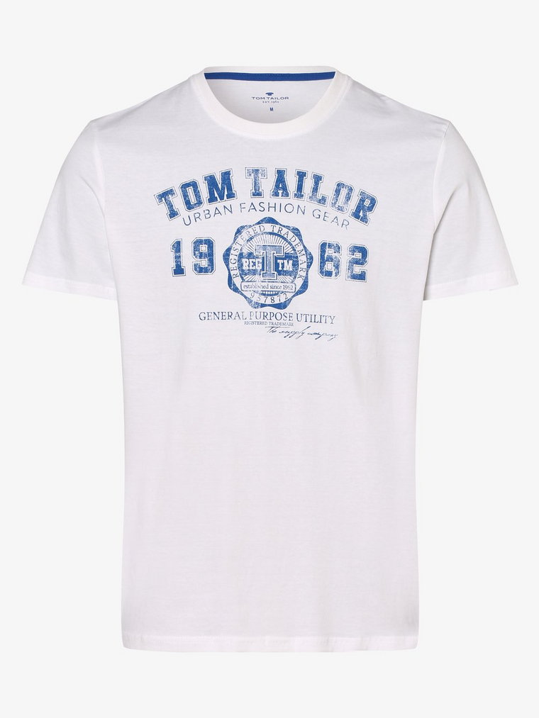 Tom Tailor - T-shirt męski, biały