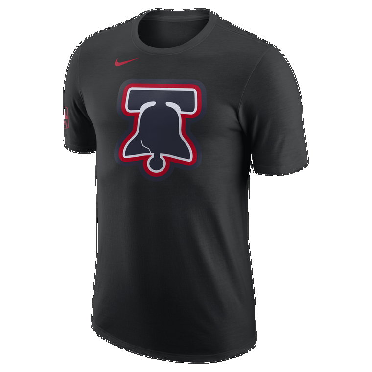 T-shirt męski Nike NBA Philadelphia 76ers City Edition - Czerń