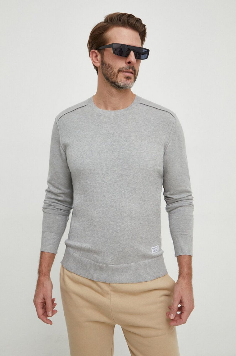 Pepe Jeans sweter bawełniany MOE kolor szary lekki PM702400