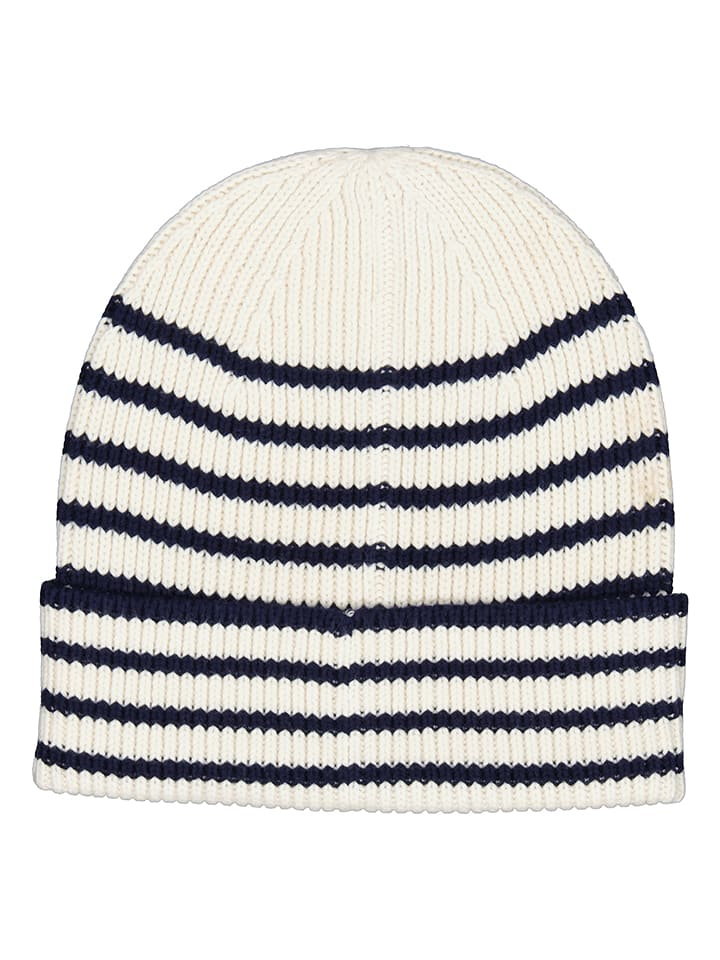 GAP Czapka beanie w kolorze kremowo-granatowym