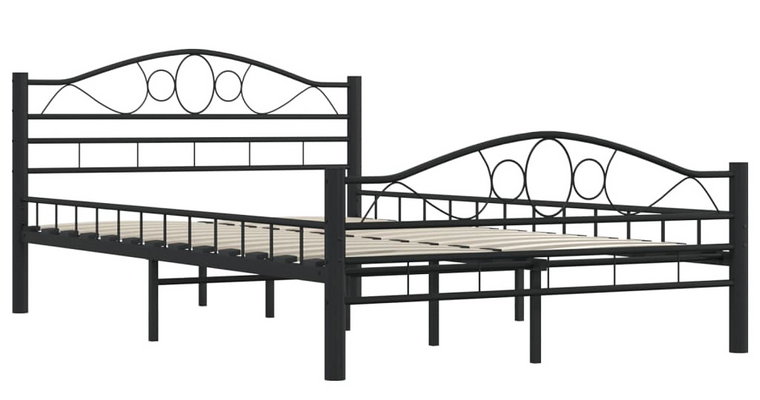 Czarne metalowe łóżko 140x200 cm - Frelox