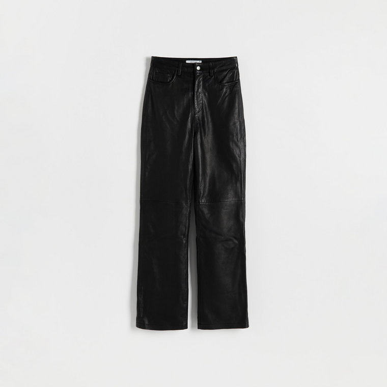 Reserved - Skórzane spodnie - czarny