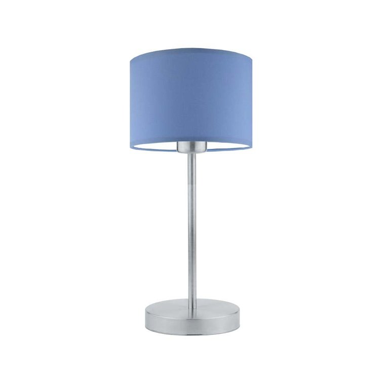 Lampka nocna LYSNE Nicea, 60 W, E27, niebieska/srebrna, 39,5x17,5 cm