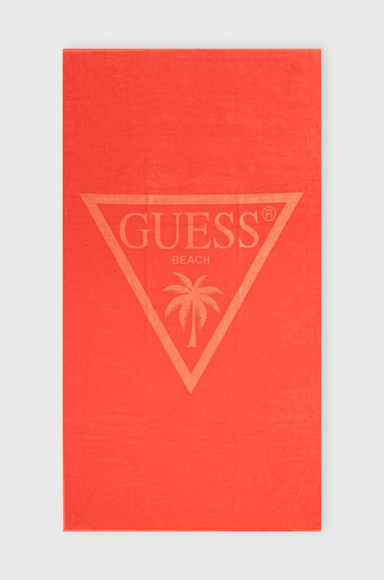 Guess ręcznik bawełniany kolor pomarańczowy E4GZ03 SG00L