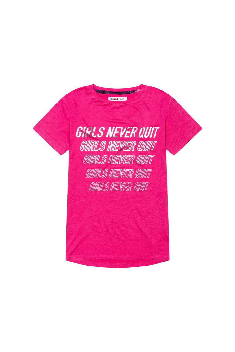 T-shirt dziewczęcy różowy z napisem