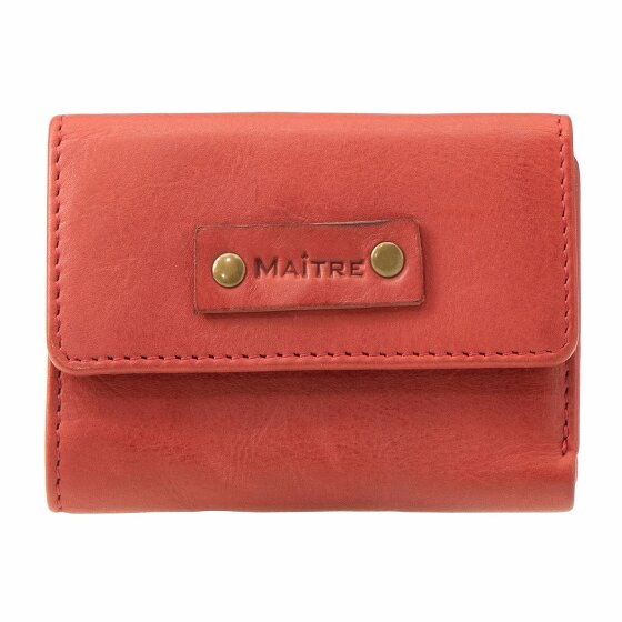 Maître Steinbach Ilsebill Portfel Ochrona RFID Skórzany 8.5 cm red