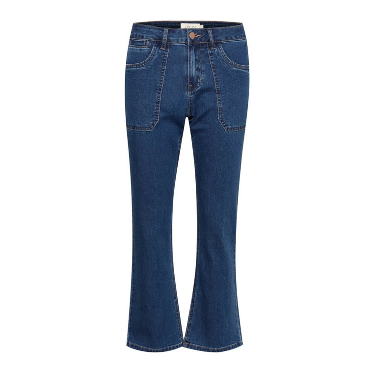 Bootcut Jeansy Indigo Blue Cream