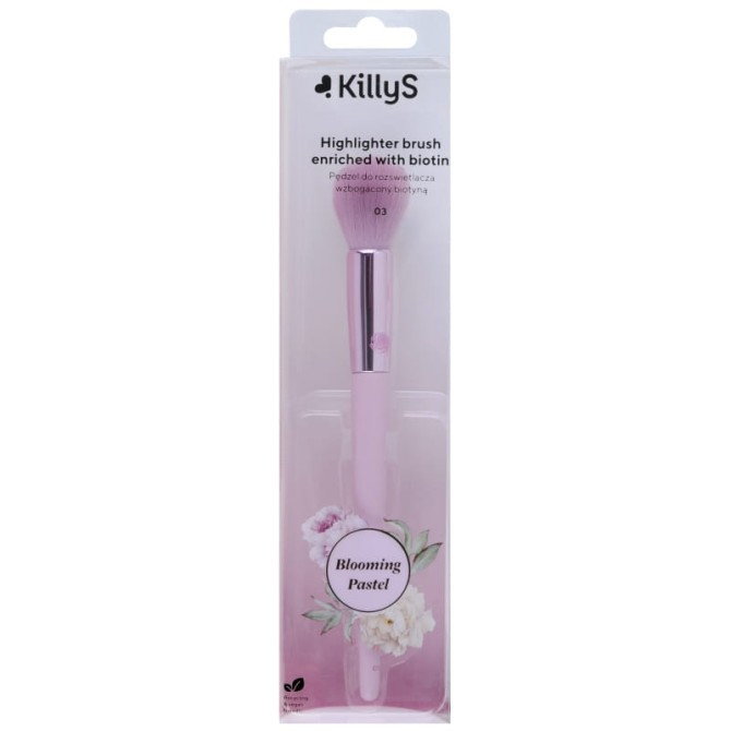 KillyS Blooming Pastel Highlighter Brush pędzel do rozświetlacza wzbogacony biotyną 03