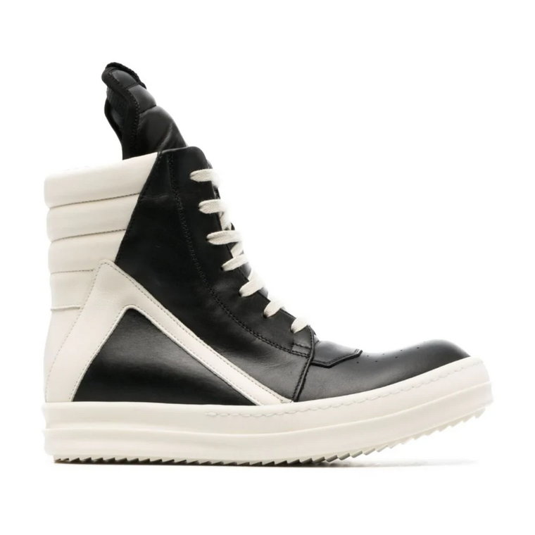 Czarne/Białe Geobasket Sneakersy dla Kobiet Rick Owens