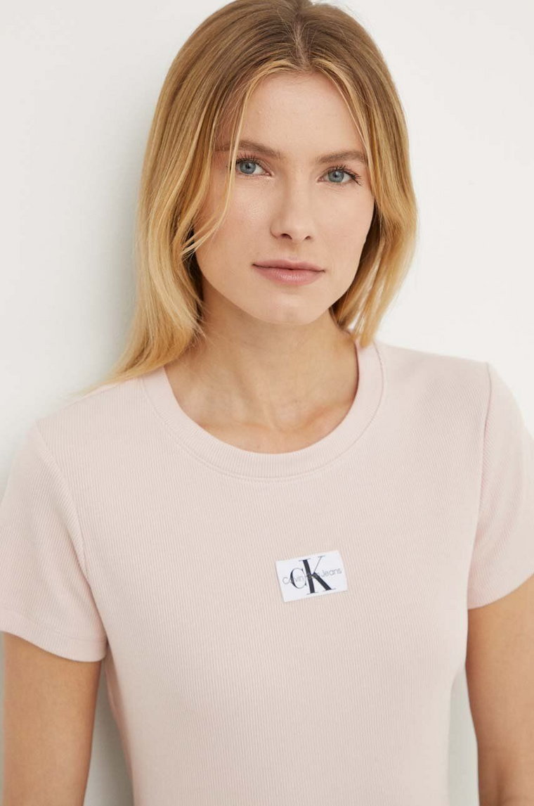 Calvin Klein Jeans t-shirt damski kolor różowy J20J223358