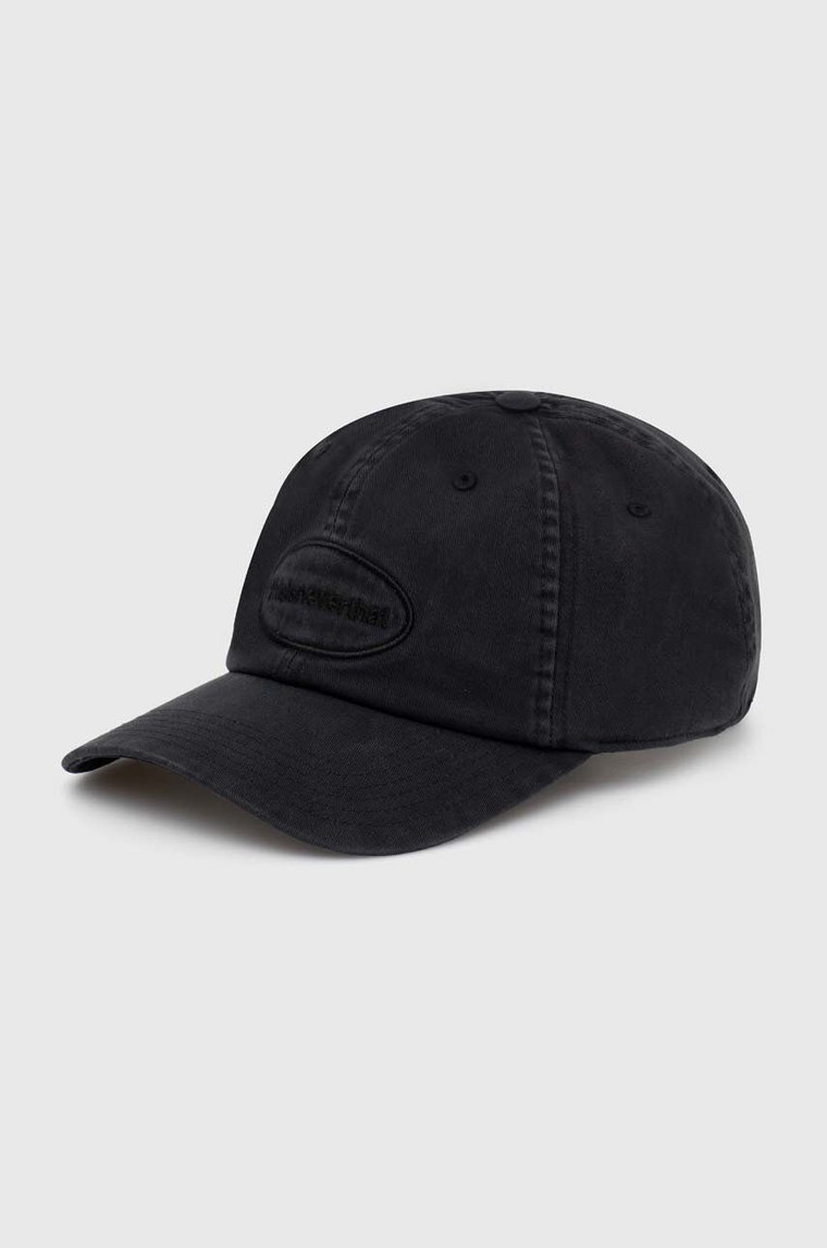 thisisneverthat czapka z daszkiem bawełniana Overdyed E/T-Logo Cap kolor czarny z aplikacją TN240WHWBC02