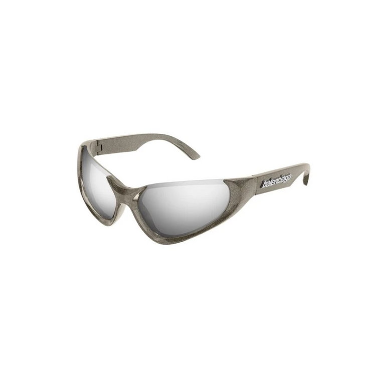 Srebrne Okulary przeciwsłoneczne z Srebrnymi Soczewkami Balenciaga