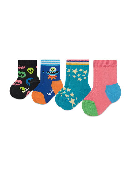 Zestaw 4 par wysokich skarpet dziecięcych Happy Socks