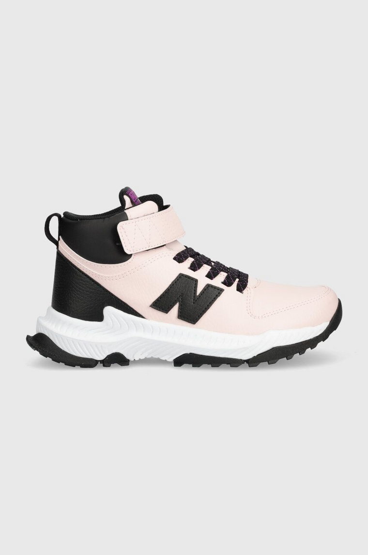 New Balance buty zimowe skórzane dziecięce GT800TP3 kolor różowy