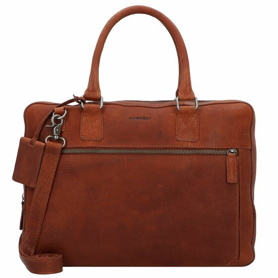 Burkely Antique Avery Briefcase Leather 38 cm Komora na laptopa cognac