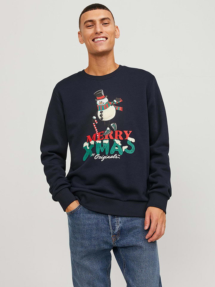 Jack & Jones Bluza "Xmas" w kolorze granatowym