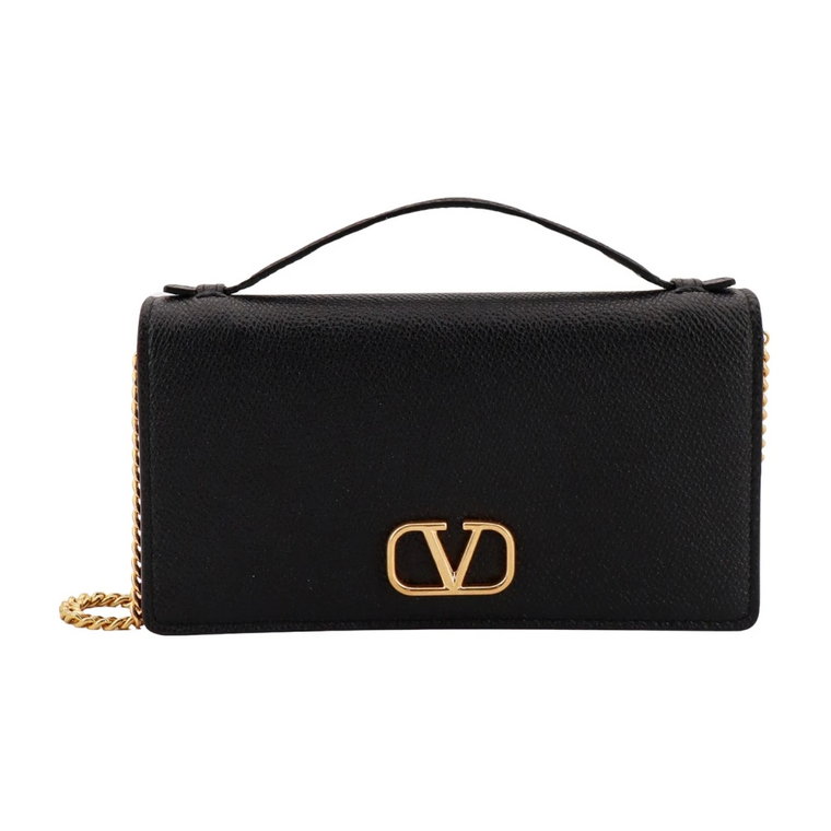 Skórzana torba na ramię z detalami VLogo Signature Valentino Garavani