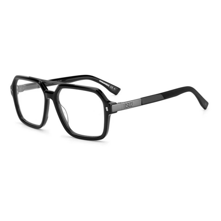 Stylowe czarne okulary dla nowoczesnych mężczyzn Dsquared2