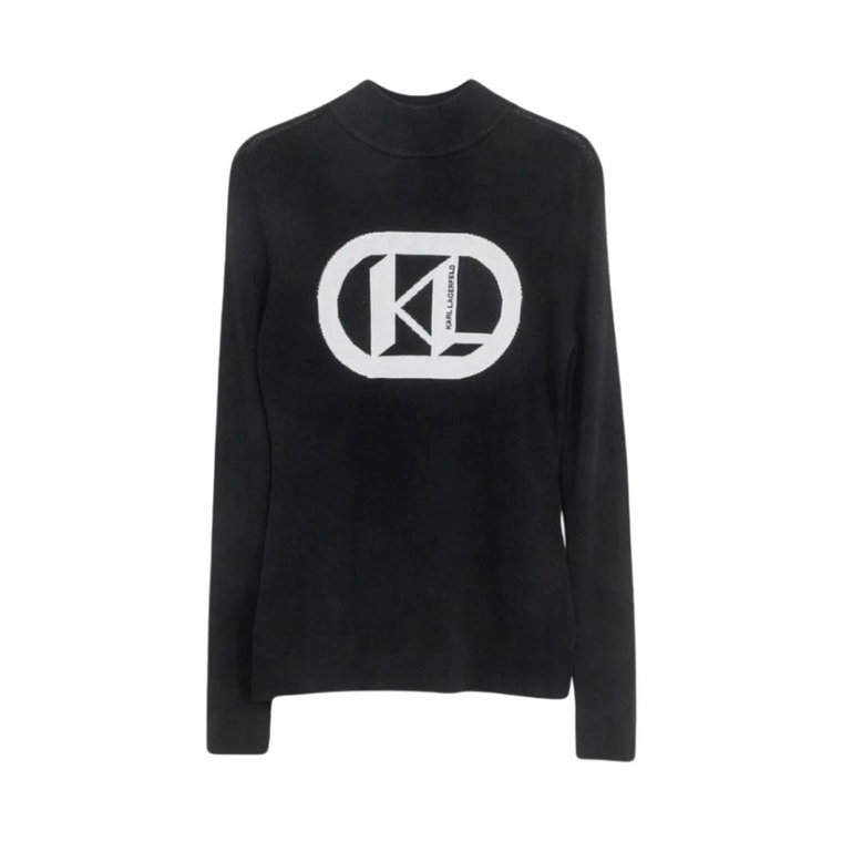 Sweter z okrągłym dekoltem Karl Lagerfeld