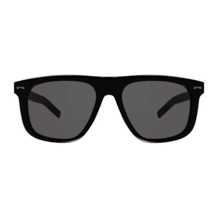Czarne Szare Okulary Słoneczne Stylowy Dodatek Mężczyzna Montblanc
