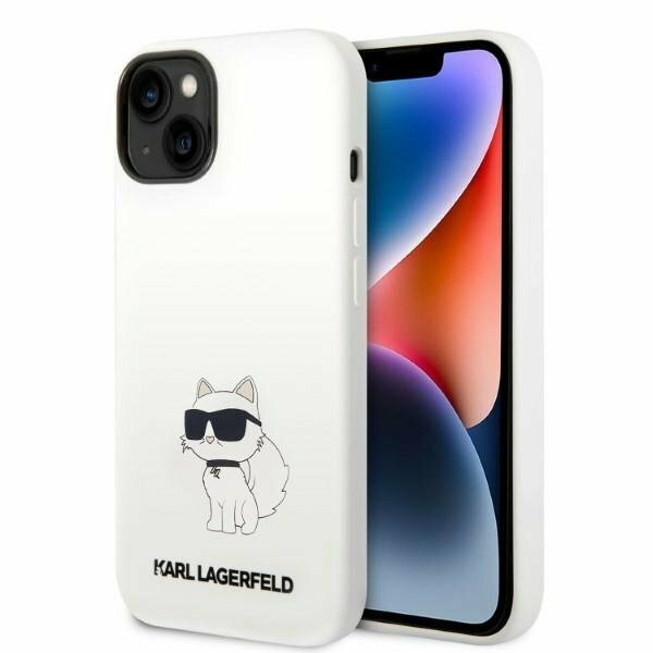 Karl Lagerfeld KLHMP14SSNCHBCH iPhone 14 6,1" hardcase biały/white Silicone Choupette MagSafe
