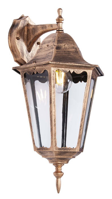 Czarno-złota lampa ścienna na dom - S354-Tirma