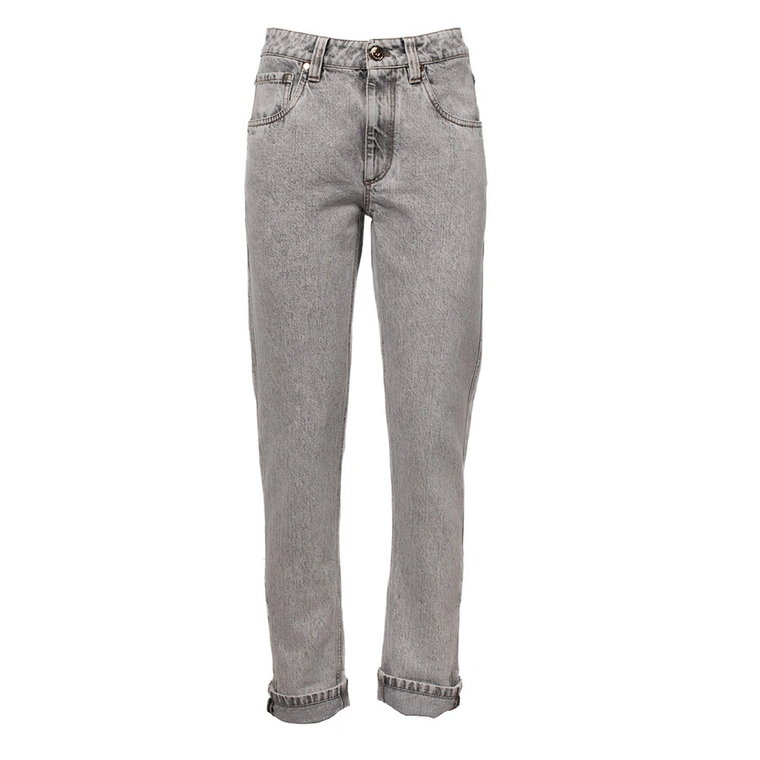 Damskie jeansy Slim-Fit z klasycznym wzorem Brunello Cucinelli