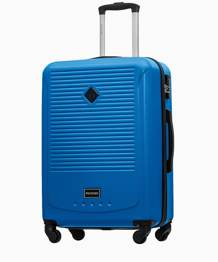 PUCCINI Średnia niebieska walizka z zamkiem szyfrowym