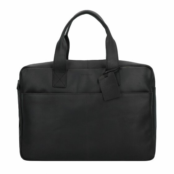 Burkely Vintage River Briefcase Leather 41 cm Komora na laptopa black
