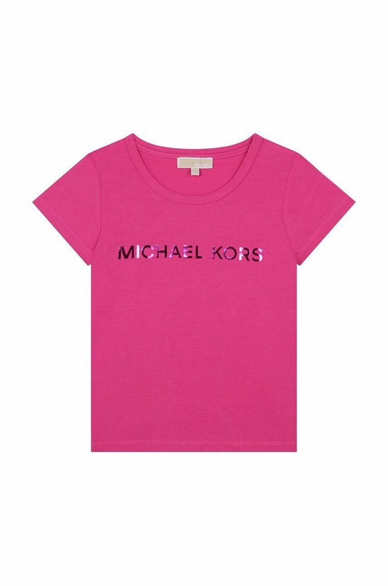 Michael Kors t-shirt dziecięcy kolor fioletowy