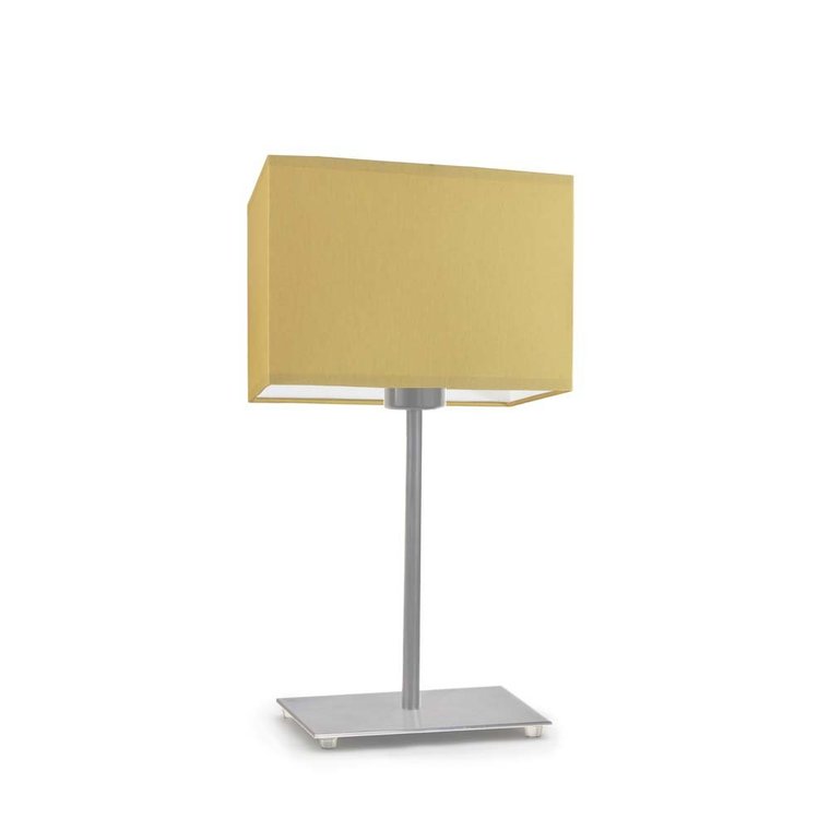 Lampka nocna LYSNE Amalfi, 60 W, E27, musztardowa/stalowa, 40x20 cm