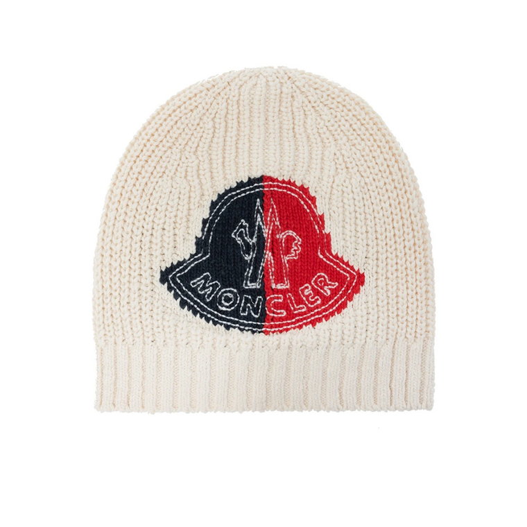 Bawełniany Logo Patch Beanie Moncler