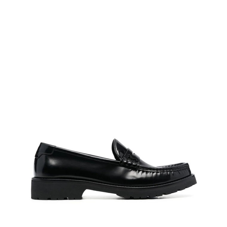 Klasyczne Nero Loafer Moccasins Saint Laurent