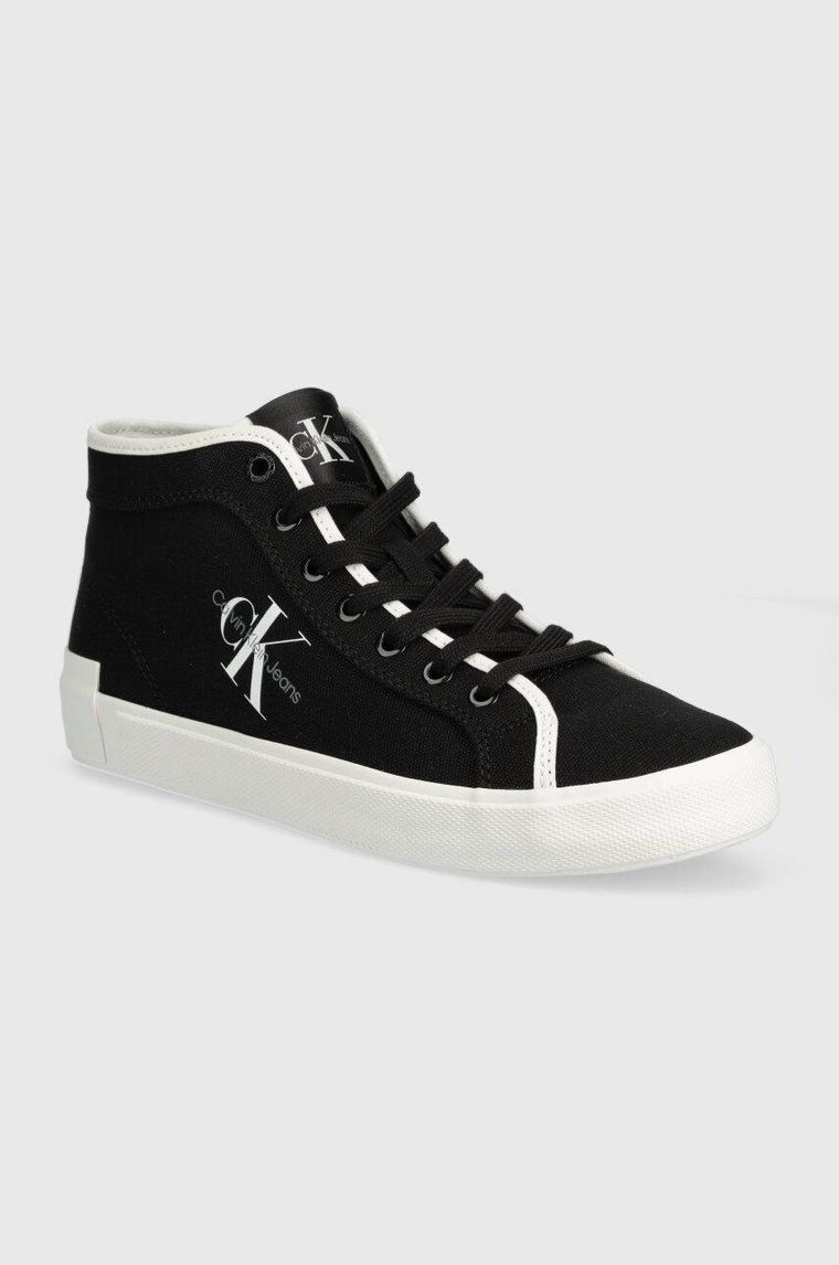 Calvin Klein Jeans trampki SKATER VULCANIZED HIGH CS ML MR damskie kolor czarny YW0YW01454