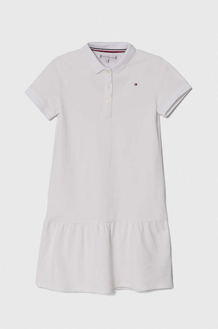Tommy Hilfiger sukienka dziecięca kolor biały mini rozkloszowana