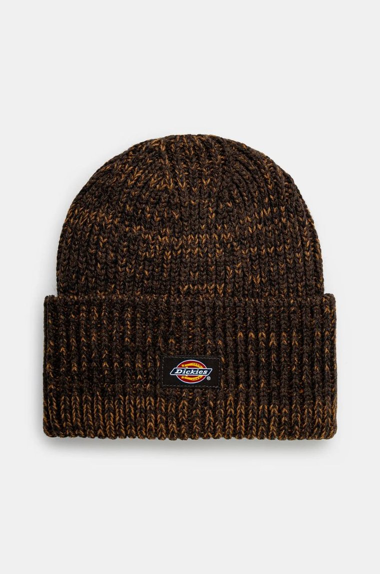 Dickies czapka Lewistown Beanie kolor brązowy z grubej dzianiny DK0A4Z3J