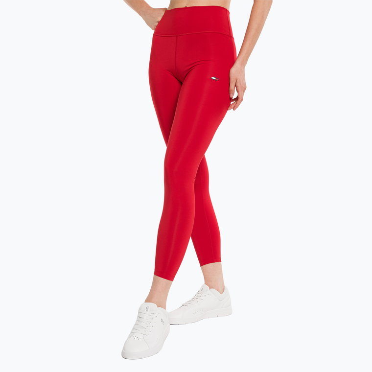 Legginsy damskie Tommy Hilfiger Essentials Rw 7/8 red