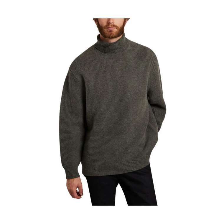 Sweter z luźnym fasonem z wełny i bawełny Samsøe Samsøe