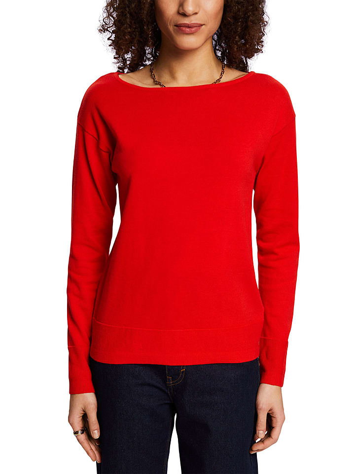 ESPRIT Sweter w kolorze czerwonym