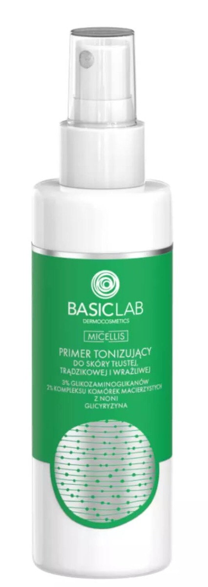 Basiclab - Primer tonizujący do skóry tłustej, trądzikowej i wrażliwej 150ml