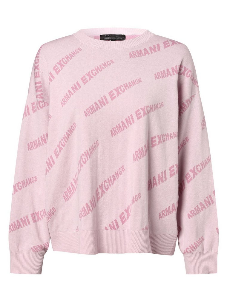 Armani Exchange - Sweter damski, różowy