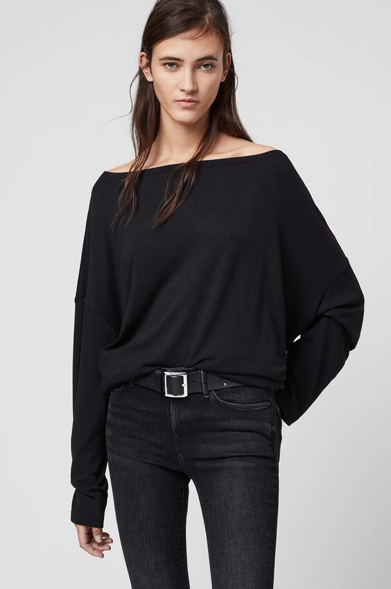 AllSaints longsleeve RITA TEE damski kolor czarny WM020N