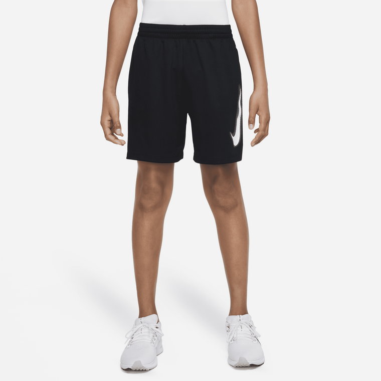 Spodenki treningowe Dri-FIT z nadrukiem dla dużych dzieci (chłopców) Nike Multi - Czerwony