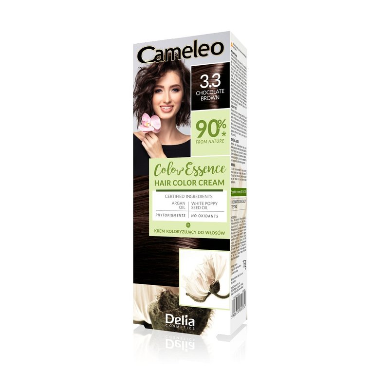 Delia Cosmetics Cameleo Color Essence farba do włosów w tubce odcień 3.3 Chocolate Brown 75 g