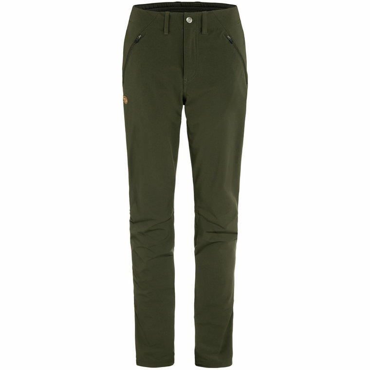 Damskie spodnie trekkingowe Fjallraven Abisko Trail Stretch Trousers deep forest - 38