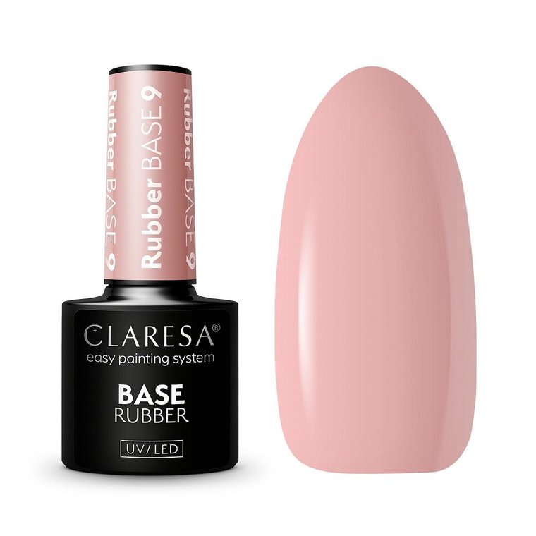 Claresa, Rubber Base, baza kauczukowa do paznokci 9, 5 ml