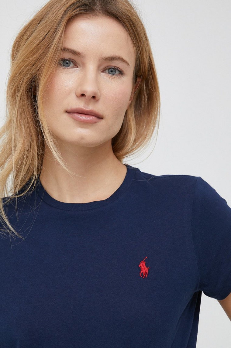 Polo Ralph Lauren t-shirt bawełniany kolor granatowy 211898698