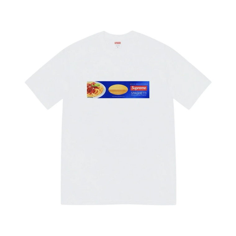 Włoski Emblemat Spaghetti Tee Biały Supreme