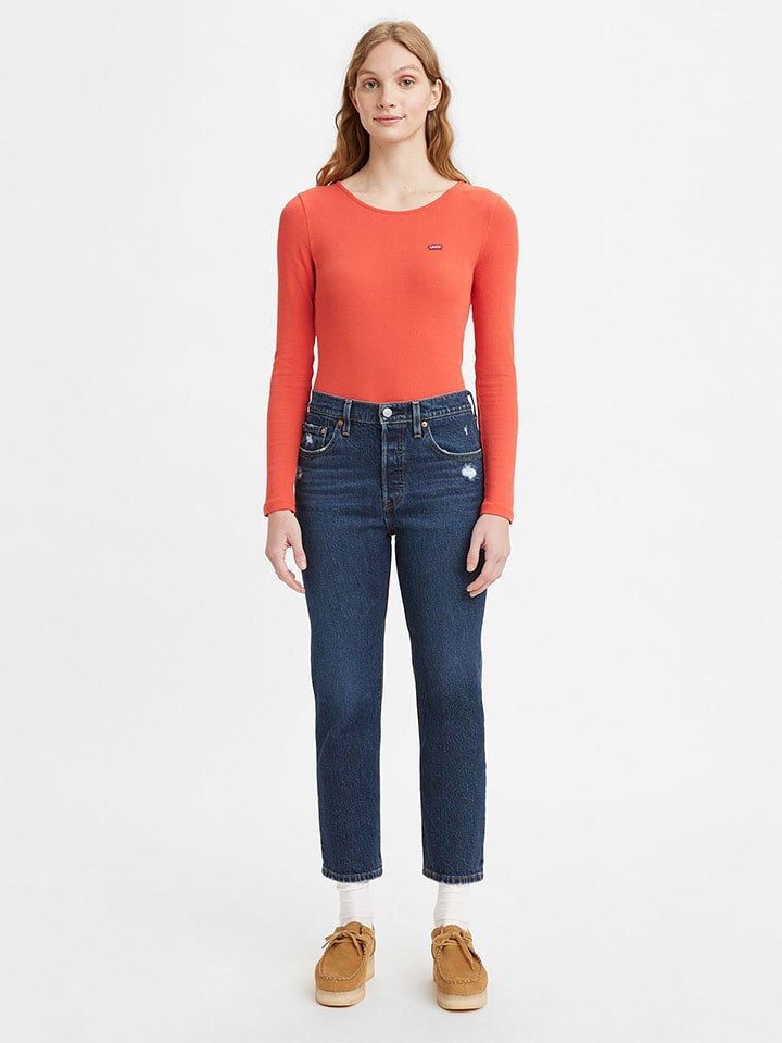 Levis Dżinsy "501 Crop" - Regular fit - w kolorze granatowym